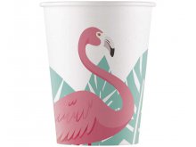 Puodeliai "Rožiniai flamingai" (200 ml/8 vnt.)